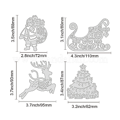 4Pcs 4 Styles Carbon Steel Cutting Dies Stencils&nbsp;DIY-DM0001-93