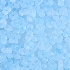 FGB Frosted Transparent Glass Seed Beads&nbsp;SEED-N013-06A-11