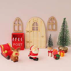 48Pcs 12 Styles Unfinished Wood Wooden Fariy Door&nbsp;DIY-GF0011-21