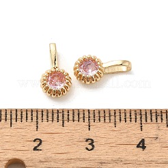 Brass Micro Pave Cubic Zirconia Charms&nbsp;KK-Z040-01D