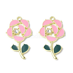 Rack Plating Alloy Enamel Pendants&nbsp;ENAM-M050-07LG