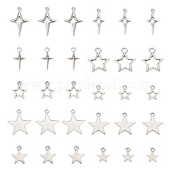 100Pcs 10 Styles Tibetan Style Zinc Alloy Pendants&nbsp;FIND-TA0008-20