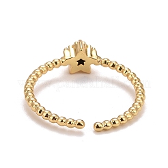 Cubic Zirconia Cuff Rings&nbsp;RJEW-E060-01G-01