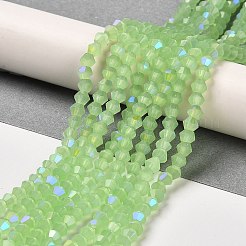 Imitation Jade Electroplate Glass Beads Strands&nbsp;EGLA-A039-J4mm-L01