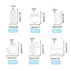Alloy Open Back Bezel Pendants&nbsp;PALLOY-OC0002-36S-RS