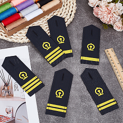 3 Pairs 3 Styles Polyester Professional Pilot Uniform Epaulets&nbsp;AJEW-BC0009-39B