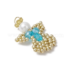 Glass Seed Beaded Angel Pendants&nbsp;PALLOY-MZ00652-05