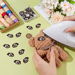 20 Pairs Polyester Clothing Patches&nbsp;DIY-PH0034-98A-01