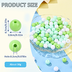 30G 3 Colors Opaque Acrylic Beads&nbsp;MACR-YW0003-44G