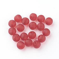 Transparent Acrylic Corrugated Beads&nbsp;X-FACR-S040-M