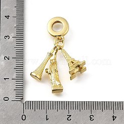 Brass Eiffel Tower The Statue of Liberty European Dangle Charms&nbsp;KK-Q066-03G