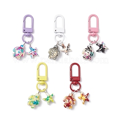 5Pcs Turtle & Starfish Synthetic Turquoise Pendant Decorations&nbsp;HJEW-JM04263