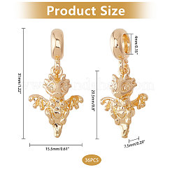 36Pcs Alloy European Dangle Charms&nbsp;MPDL-CA0001-06G