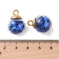 Glass Round Pendants&nbsp;GLAA-P063-01G-09
