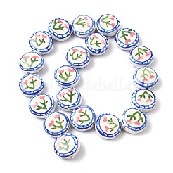 Flower Theme Handmade Porcelain Beads&nbsp;LAMP-D303-06C-02