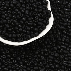 Frosted Opaque 6/0 Glass Seed Beads&nbsp;SEED-R029-4mm-A07