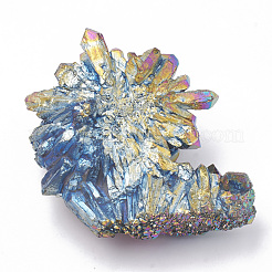 Electroplate Natural Druzy Quartz Crystal Decorations&nbsp;G-S299-114C