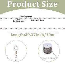 Tarnish Resistant 304 Stainless Steel Twisted Chains&nbsp;CHS-BM0001-02P
