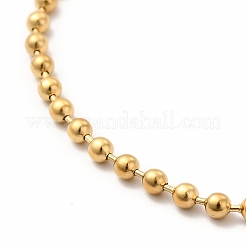 Ion Plating(IP) 304 Stainless Steel Ball Chains Slider Bracelet for Women&nbsp;BJEW-E074-01G