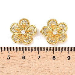 Brass Micro Pave Clear Cubic Zirconia Pendants&nbsp;KK-Z148-01G