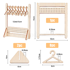 Wooden Earring Display Stands&nbsp;EDIS-WH0035-03D