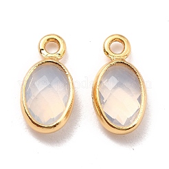 Eco-Friendly Brass with Glass Pendants&nbsp;KK-K268-01F