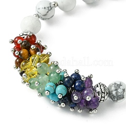 Natural Howlite Beaded Bracelet&nbsp;BJEW-TA00402-02