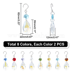 Glass Pendant Decorations&nbsp;HJEW-UN0001-16