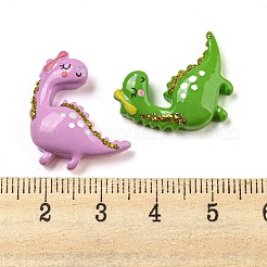 Opaque Resin Decoden Cabochons with Glitter Powder&nbsp;RESI-P037-04