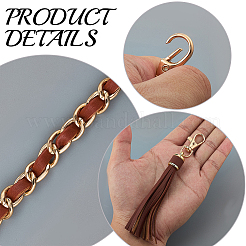 1Pc Imitation Leather Alloy Purse Chains&nbsp;DIY-CL0002-25B