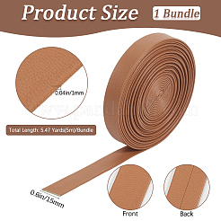 5M Folding PU Leather Flat Cord&nbsp;OCOR-WH20012-14C-05