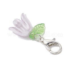 Flower Acrylic & Plastic Imitation Pearl Beads Pendant Decorations&nbsp;HJEW-JM03231-01