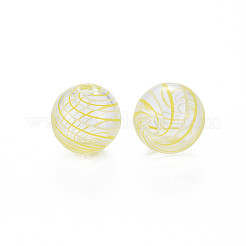 Transparent Handmade Blown Glass Globe Beads&nbsp;LS-GLAA-T012-35A-01