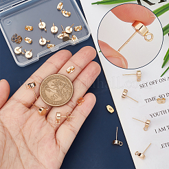20Pcs Brass Stud Earring Findings&nbsp;FIND-BBC0001-22