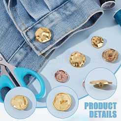 30Pcs 6 Styles Alloy Shank Buttons&nbsp;BUTT-NB0001-82