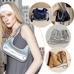 Zinc Alloy Twisted Ring Chain Bag Handles&nbsp;FIND-WH0436-47P