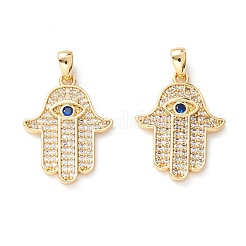 Brass Micro Pave Clear Cubic Zirconia Pendants&nbsp;ZIRC-Z019-25G-NR