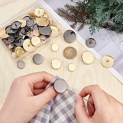 48pcs 6 Style Alloy Shank Buttons&nbsp;DIY-CA0004-59