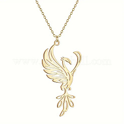 201 Stainless Steel Phenix Pendant Necklaces for Women&nbsp;FS-WGE92FC-02