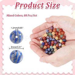 88Pcs Chakra Natural Mixed Gemstone Beads&nbsp;G-HY0002-06