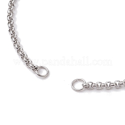Non-Tarnish 304 Stainless Steel Rolo Chain Bracelet Slider Making&nbsp;AJEW-JB01243-02