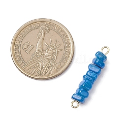 10Pcs 10 Colors Dyed Natural Freshwater Shell Nuggets Beaded Connector Charms&nbsp;PALLOY-JF04516-02