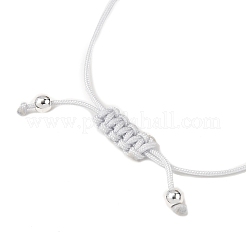 4Pcs Natural Freshwater Shell & Dyed Stripe Agate Beads Braided Bead Bracelets for Women&nbsp;BJEW-JB12280