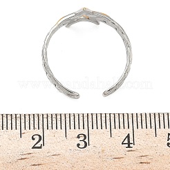 304 Stainless Steel Cuff Open Rings&nbsp;RJEW-Z121-02GP-06