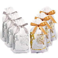 20pcs 2 Colors Rectangle Plastic Candy Gift Bags&nbsp;ABAG-TA0001-35