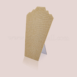 2-Slot Paperboard Covered with Linen Slant Back Bust Shaped Necklace Display Stands&nbsp;NDIS-WH20015-01A