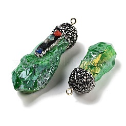 Electroplated Raw Rough Natural Quartz Crystal Big Pendants&nbsp;G-B077-04A-06