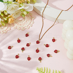 14Pcs Brass Enamel Pendants&nbsp;KK-BBC0022-86