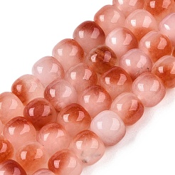 Dyed Natural White Jade Beads Strands&nbsp;G-T138-D11