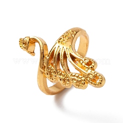 Zinc Alloy Peacock Open Cuff Ring&nbsp;RJEW-WH0003-04B